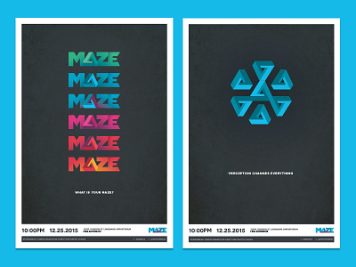 Maze Event posters branding poster
