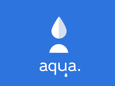 Aqua Blue Logo Design branding design icon logo minimal vector