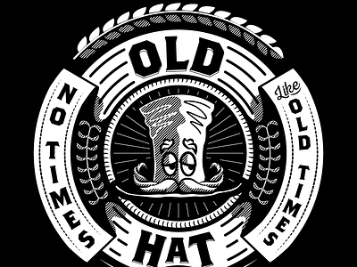 Old Hat 90s badge comic roundel seal