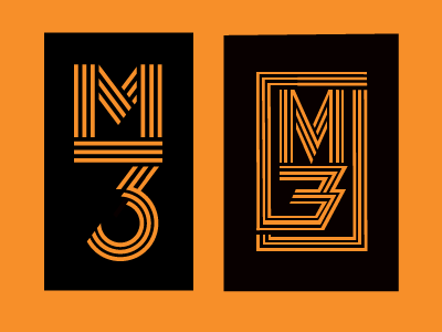 M3 Logo typography identity logo