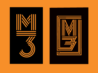 M3 Logo identity logo typography