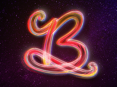 B 36days 36daysoftype 3d design illustration lettering logo neon script typography