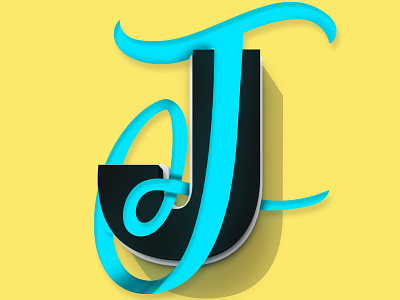 J 36days 36daysoftype 3d design illustration lettering logo neon script typography