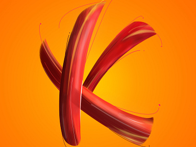 K 36days 36daysoftype 3d design illustration lettering lettering challenge logo script type type art typography vector