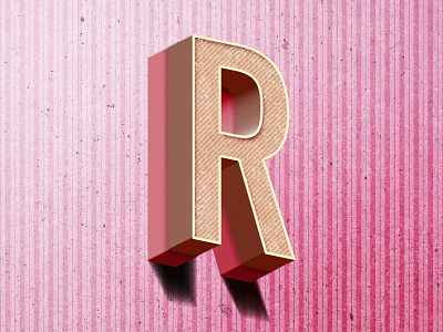 R 36days 36daysoftype 3d design illustration lettering lettering challenge logo retro type type art typography vector vintage