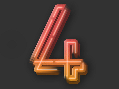 4 36days 36daysoftype 3d design illustration lettering lettering challenge logo neon paint brush painting texture type type art typography vector