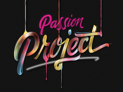 Passion Proyect 3d brushlettering design handlettering lettering lettering challenge logo paintbrush script