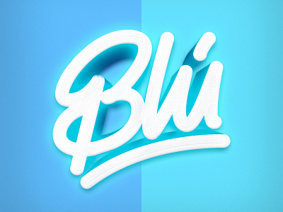 Blu lettering lettering challenge typography