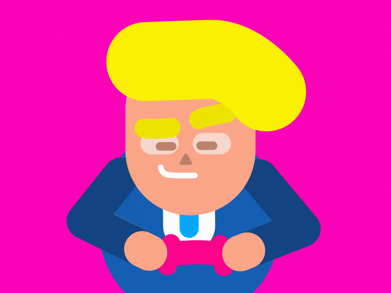 Trump Laughs after affects animate animation design icon illustration laugh laughing logo motion trump vector