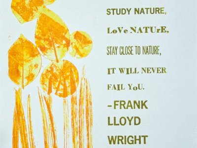 Love Nature letterpress