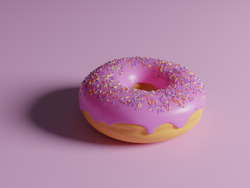 blender donuts sparkle