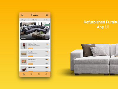 Furniture app app design ui ux adobe