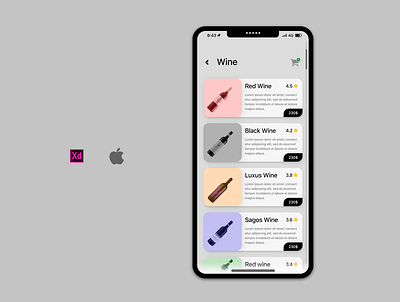 Wine sellar android app apple design ui