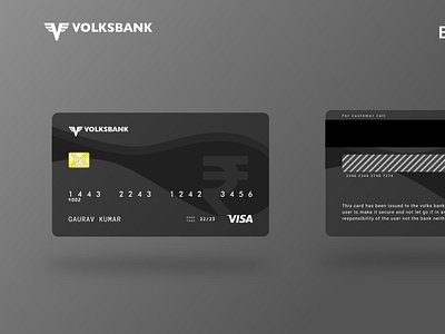 volksbank card design bank banking card dark design money