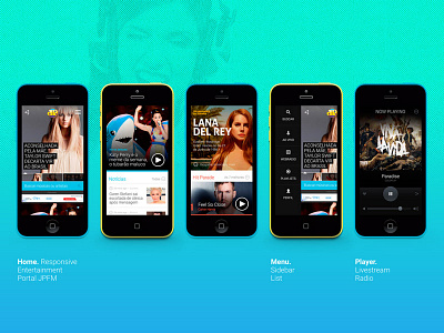 JOVEM PAN FM: Responsive Player design music player player portal responsive player ui user interface design visual design