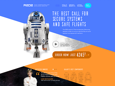 #003 #DailyUI Landing Page (above the fold) 003 canon dailyui landing page r2d2 sales schematics star wars