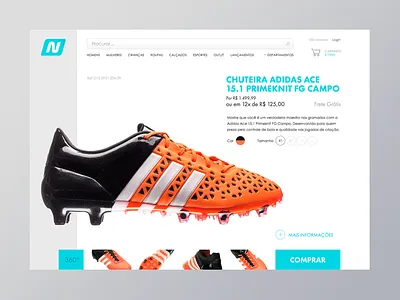 #012 #DailyUI EcommerceShop Single Item 012 dailyui e commerce football futebol netshoes shop single item sports