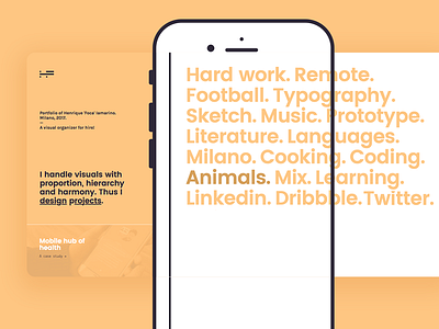 Portfolio — Henrique 'Foca' Iamarino apps cards coffee cream entertainment hashtags milano typography ui user interface design ux visual designer