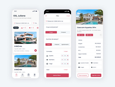 App - Find a Property app design internet typography ui