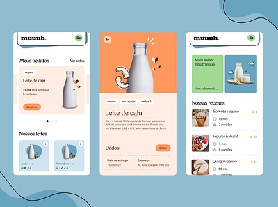 Muuh app illustration milk ui