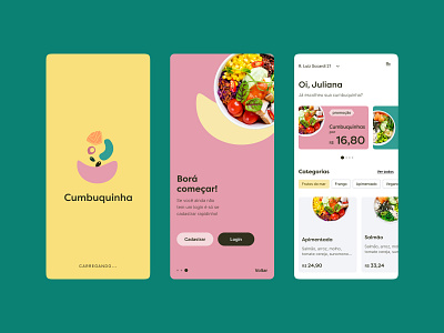 Cumbuquinha app food ill illustration ui