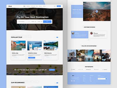 ToTravel - Travel Agency Landing Page adobe xd booking clean design figma homepage hotel tour travel trip typography ui ux web design
