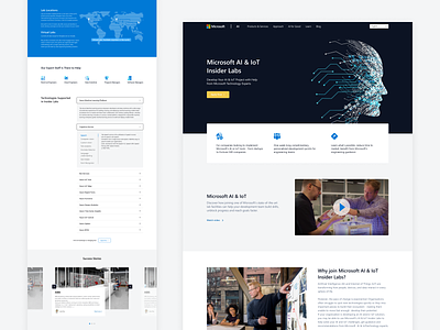 Microsoft Labs Website Redesign | Microsoft AI artificial intelligence branding clean design figma homepage it labs layout microsoft simple technology typography ui ux web web design website