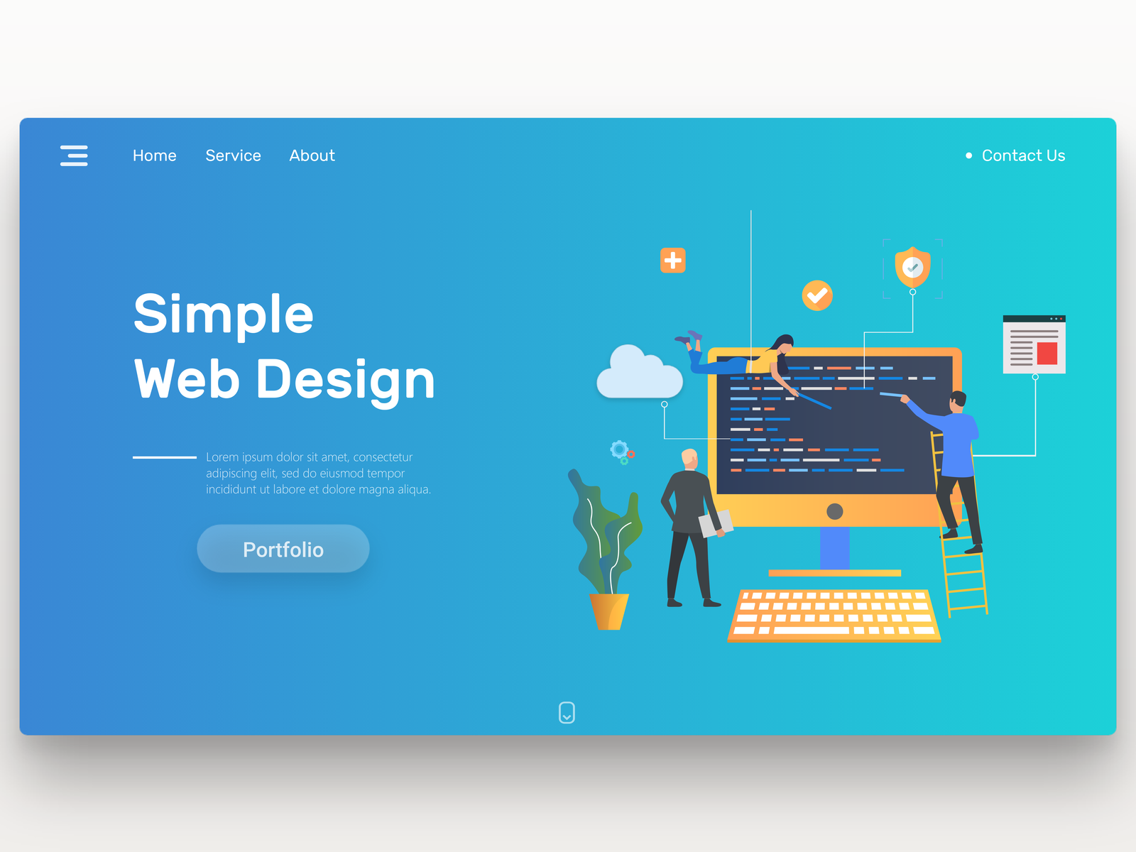 Simple Web Design by Milos Ristic on Dribbble