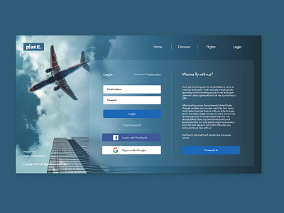 Travel Web Application Login Page | Daily Ui adobe xd adobexd blue clean dailyui design designer graphic landingpage login minimalist page signup simple typography ui ux web webdesign website