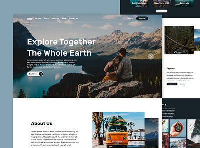 Travel Website adobe xd adventure clean design designer graphic simple travel ui userinterface ux web website