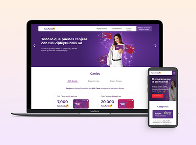 Loyalty program website content figma ui design ux design web