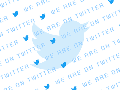 We are on Twitter!! brand brand design cute font follow followers google fonts tweet twitter