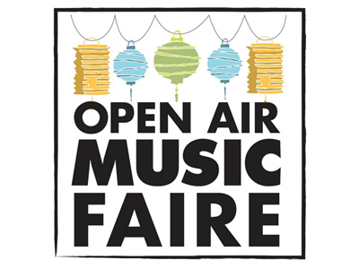 Open Air Music Faire festival lanterns logo music