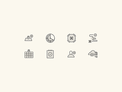 Drone industry icon set