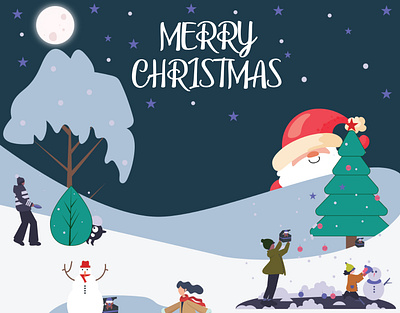 Happy Christmas ! design illustration minimal typography vector