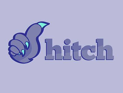 Hitch Logo auction bid branding design drawing games hand hitch illuatrator illustration logo logo design monster purple twitch twitch logo vector