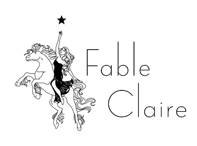Fable Claire Logo character design girl horse illustration illustration art illustrator logodesign