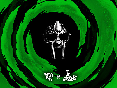 The Legend 2020 all caps danger doom design green mask mf doom mfdoom rap rapper rip villian vortex