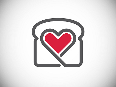 Hungary for Love bread heart icon illustration logo love symbol toast