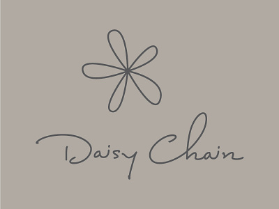 Daisy Chain Logo branding daisy drawn handwritten illustration logo script typography