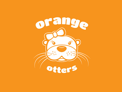 Orange Otters illustration logo orange otter silkscreen tshirt