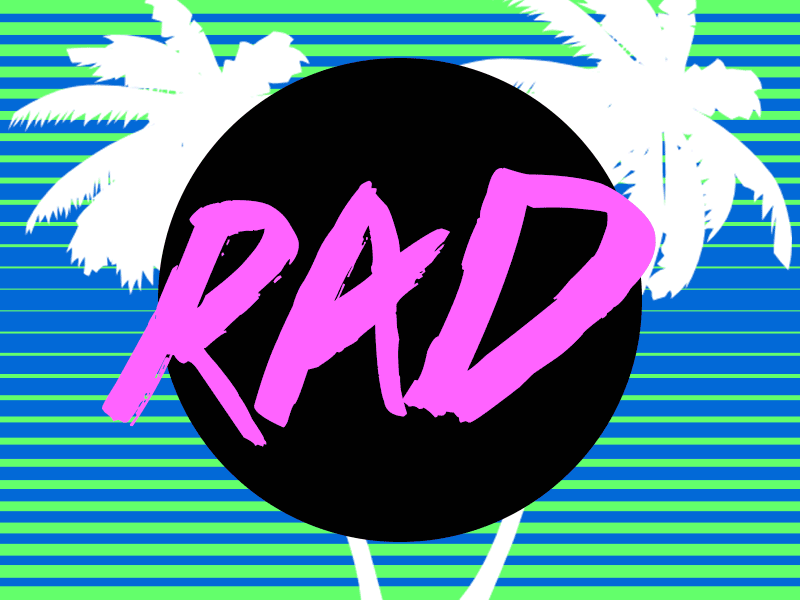 Rad Summer beach chill gif neon rad summer