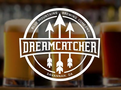 Dreamcatcher Beers alcohol arrows beer branding brewing drinks emblem hops logo seal