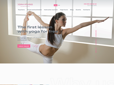 Yoga Studio | Redesign Website design designer redesign site sport ui ux website yoga