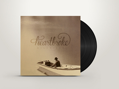 Heartbroke Vinyl calligraphy freehand hand lettering lettering music record script type typography vinyl