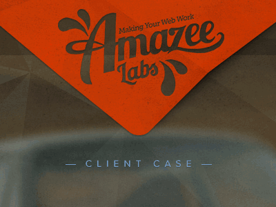 Amazee Labs Reject One facet orange polygon reject texture web design