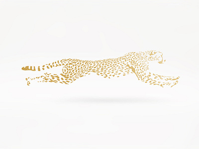 Golden Gait art design gold print run shadow