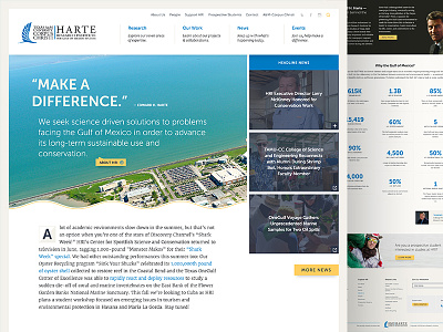Harte Research Institute about design drupal home interface launch redesign ui ux web design website