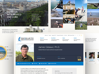 Harte Research Institute about design drupal home interface launch redesign ui ux web design website