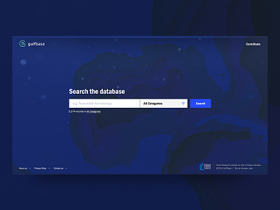 Gulfbase database gulf of mexico search ui ux web design website